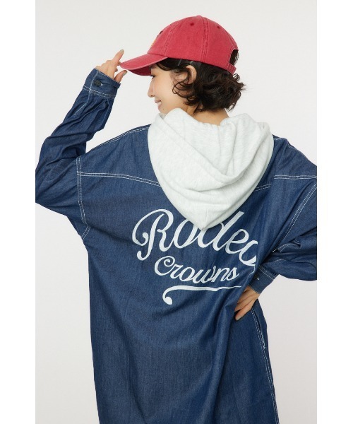 RODEO CROWNS WIDE BOWL（ロデオクラウンズワイドボウル）の「ウエスタンシャツワンピース（シャツワンピース・レディース・ブルー系その他/ブラック/カーキ/ブルー・FREE）」の16枚目の写真