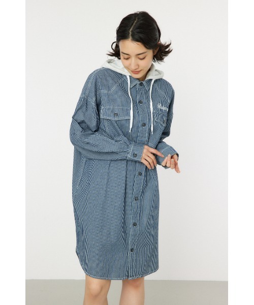 RODEO CROWNS WIDE BOWL（ロデオクラウンズワイドボウル）の「ウエスタンシャツワンピース（シャツワンピース・レディース・ブルー系その他/ブラック/カーキ/ブルー・FREE）」の19枚目の写真