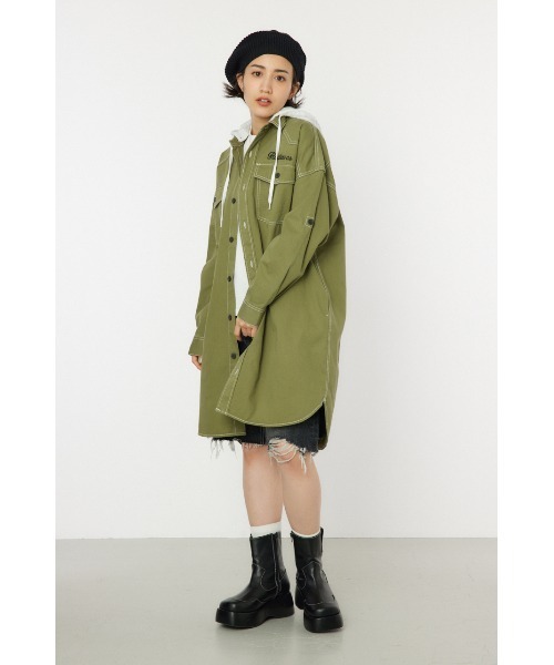 RODEO CROWNS WIDE BOWL（ロデオクラウンズワイドボウル）の「ウエスタンシャツワンピース（シャツワンピース・レディース・ブルー系その他/ブラック/カーキ/ブルー・FREE）」の21枚目の写真