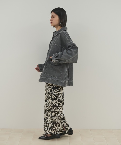 Shelly island（シェリーアイランド）の「コード刺繍レーススカート（スカート・レディース・ブラック/ホワイト・FREE）」の14枚目の写真