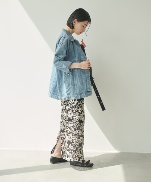 Shelly island（シェリーアイランド）の「コード刺繍レーススカート（スカート・レディース・ブラック/ホワイト・FREE）」の6枚目の写真