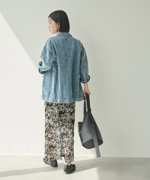 Shelly island（シェリーアイランド）の「コード刺繍レーススカート（スカート・レディース・ブラック/ホワイト・FREE）」の7枚目の写真