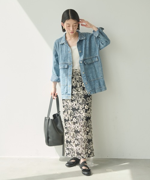 Shelly island（シェリーアイランド）の「コード刺繍レーススカート（スカート・レディース・ブラック/ホワイト・FREE）」の21枚目の写真