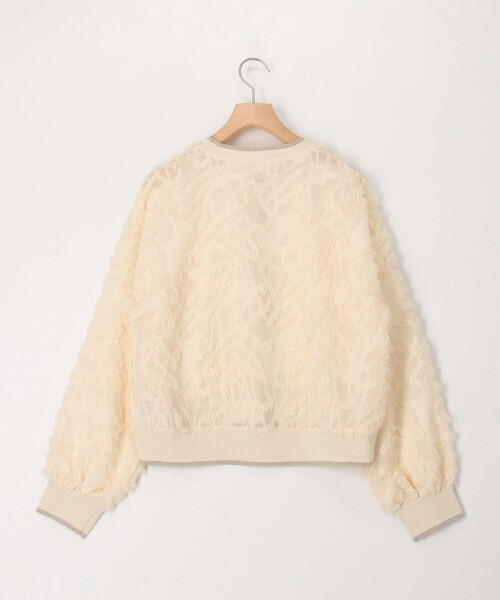 MICO COULIER（ミコクリエ）の「《オケージョン対応》フリンジクルーネックカーディガン（カーディガン/ボレロ・レディース・キナリ/ブラック/オフホワイト・38）」の8枚目の写真