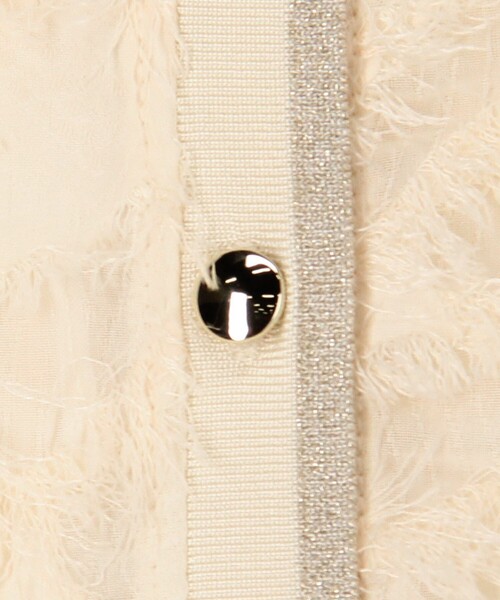 MICO COULIER（ミコクリエ）の「《オケージョン対応》フリンジクルーネックカーディガン（カーディガン/ボレロ・レディース・キナリ/ブラック/オフホワイト・38）」の13枚目の写真