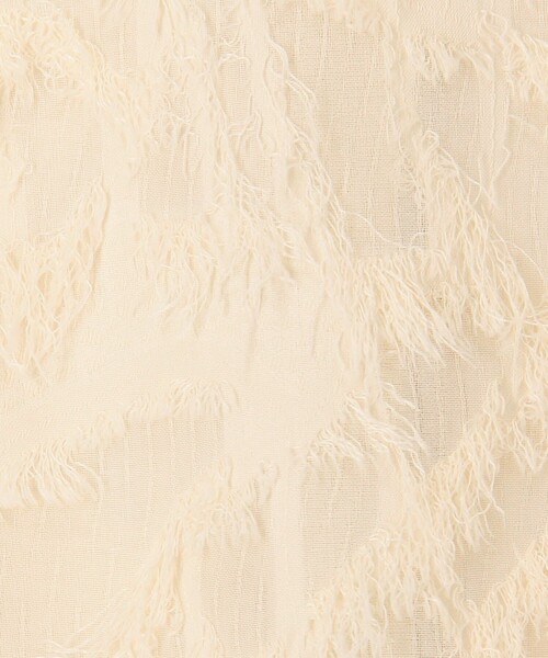 MICO COULIER（ミコクリエ）の「《オケージョン対応》フリンジクルーネックカーディガン（カーディガン/ボレロ・レディース・キナリ/ブラック/オフホワイト・38）」の14枚目の写真