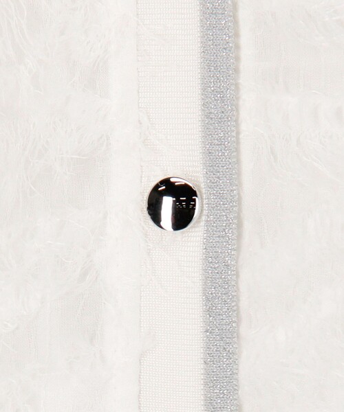 MICO COULIER（ミコクリエ）の「《オケージョン対応》フリンジクルーネックカーディガン（カーディガン/ボレロ・レディース・キナリ/ブラック/オフホワイト・38）」の17枚目の写真