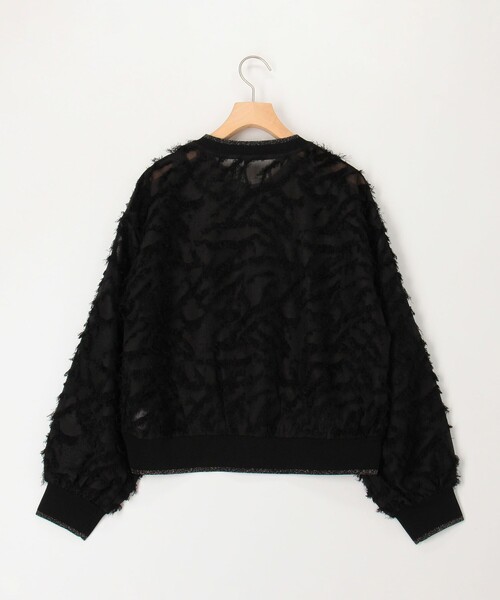 MICO COULIER（ミコクリエ）の「《オケージョン対応》フリンジクルーネックカーディガン（カーディガン/ボレロ・レディース・キナリ/ブラック/オフホワイト・38）」の19枚目の写真