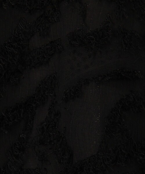 MICO COULIER（ミコクリエ）の「《オケージョン対応》フリンジクルーネックカーディガン（カーディガン/ボレロ・レディース・キナリ/ブラック/オフホワイト・38）」の21枚目の写真