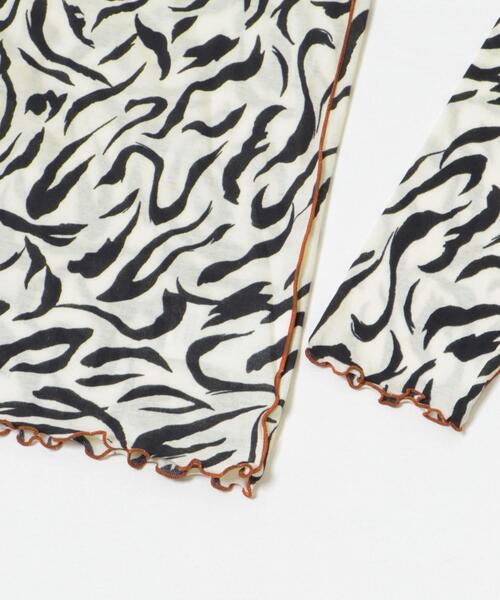 HAKUJI(ハクジ)の「HAKUJI Hand-painted print rib Long-sleeve(Tシャツ/カットソー・レディース・ブラック・ONE)」の6枚目の写真