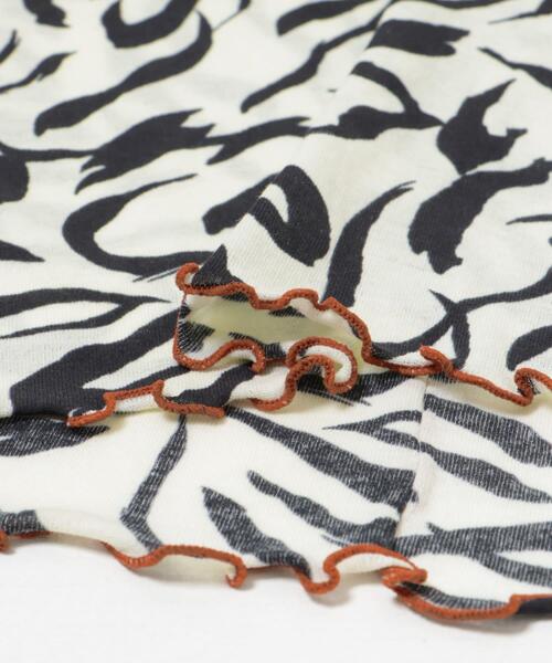 HAKUJI(ハクジ)の「HAKUJI Hand-painted print rib Long-sleeve(Tシャツ/カットソー・レディース・ブラック・ONE)」の2枚目の写真
