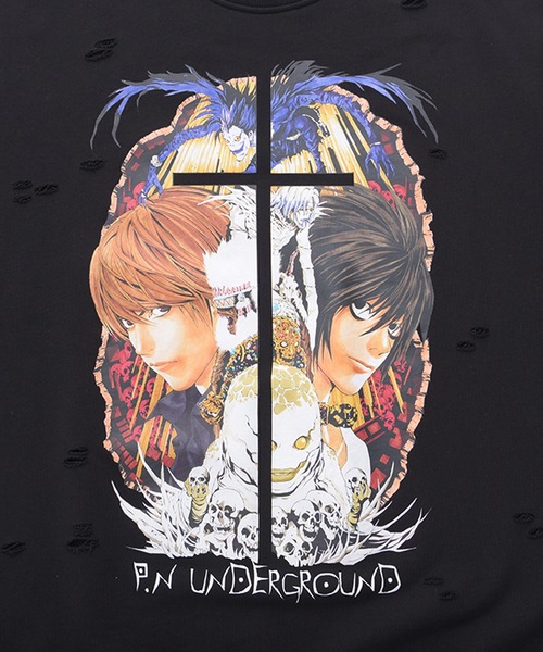 tシャツ 「PSYCHO NATION UNDER GROUND/サイコネーションアンダーグラウンド」×「DEATH NOTE/デスノート」ロゴTEE SILVER BULLET tシャツ 「PSYCHO NATION UNDER GROUND/サイコ