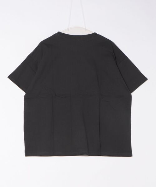 セール】箔メタリック＆宇宙プリントオーバーサイズ半袖Tシャツ