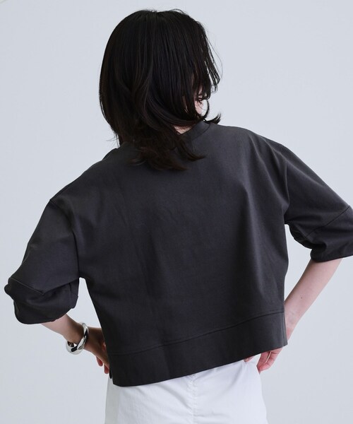 GALLEST(ギャレスト)の「【再入荷】フォルムスリーブカットソー(Tシャツ/カットソー・レディース・チャコールグレー/ホワイト/ライトベージュ/オレンジ系・38)」の7枚目の写真