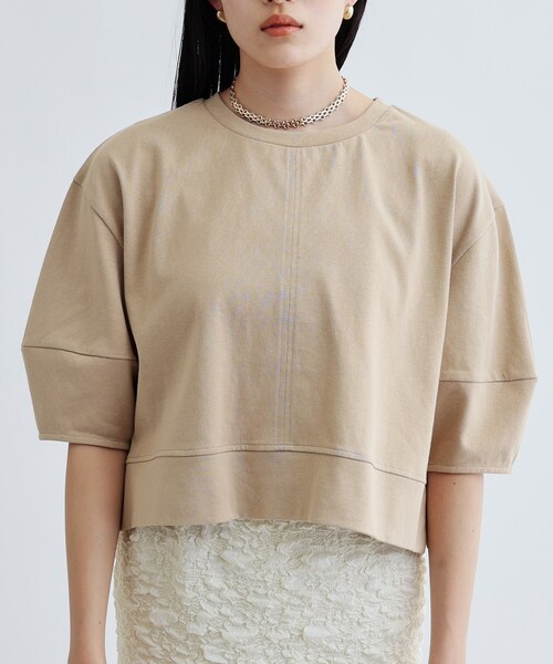 GALLEST(ギャレスト)の「【再入荷】フォルムスリーブカットソー(Tシャツ/カットソー・レディース・チャコールグレー/ホワイト/ライトベージュ/オレンジ系・38)」の13枚目の写真