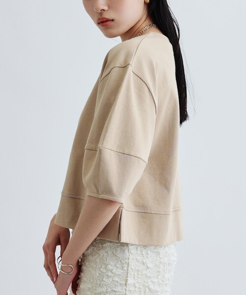 GALLEST(ギャレスト)の「【再入荷】フォルムスリーブカットソー(Tシャツ/カットソー・レディース・チャコールグレー/ホワイト/ライトベージュ/オレンジ系・38)」の14枚目の写真