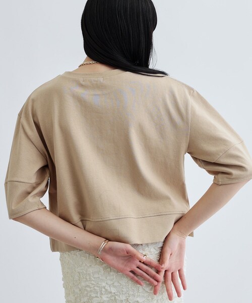 GALLEST(ギャレスト)の「【再入荷】フォルムスリーブカットソー(Tシャツ/カットソー・レディース・チャコールグレー/ホワイト/ライトベージュ/オレンジ系・38)」の15枚目の写真