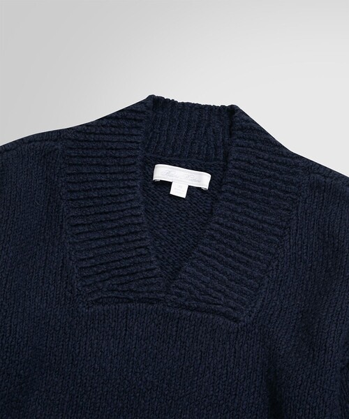 BROOKS BROTHERS（ブルックスブラザーズ）の「コットン オーバーサイズ Vネックセーター（ニット/セーター・レディース・ネイビー・LARGE/MEDIUM/SMALL/X-SMALL）」の7枚目の写真
