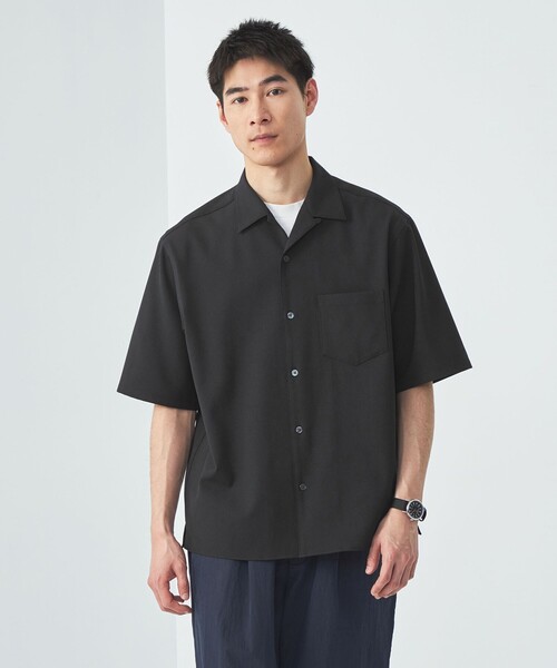 relume 半袖ブラックジャケット RESOUND CLOTHING - SIDE POCKET OVER TEE / RC28-T-005
