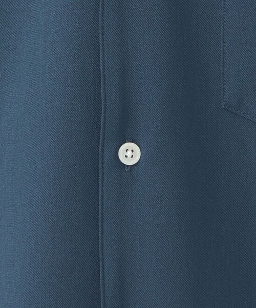 green label relaxing（グリーンレーベルリラクシング）の「シャンブレー ツイル ジャストルーズ オープンカラー 半袖 シャツ -ストレッチ-（シャツ/ブラウス・メンズ・ネイビー/モカ/ロイヤルブルー・S/M/L/XL）」の4枚目の写真