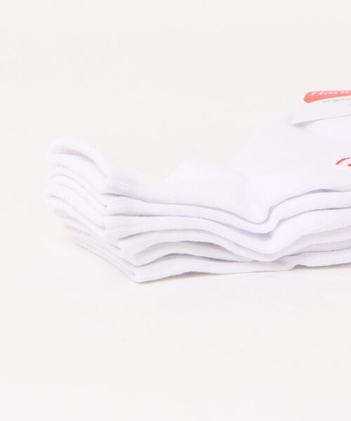 HANES（ヘインズ）の「【HANES/ヘインズ】つま先・踵パイル仕様 クォーターレングスソックス 3足組（ソックス/靴下・メンズ・ホワイト/ブラック/グレー・MEDIUM）」の15枚目の写真