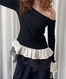 leune（ルネ）の「フリルペプラムオフショルトップス（その他トップス）」