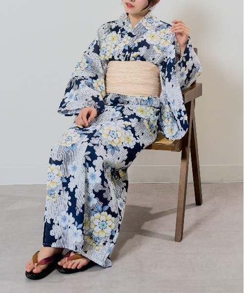 浴衣リメイク セットアップ 紺 - NORIKOKIMONO'S GALLERY