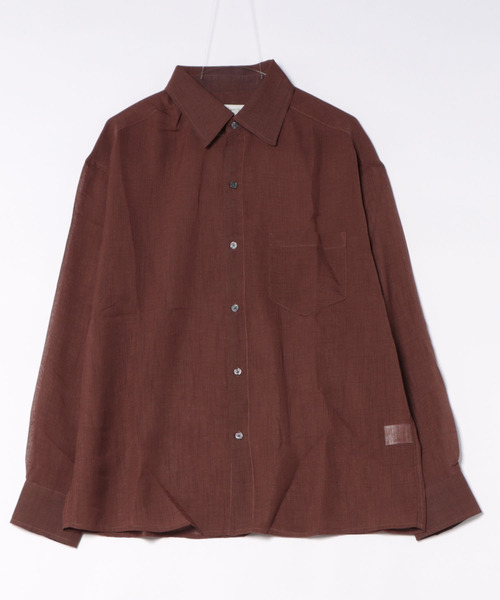 ZIP FIVE（ジップファイブ）の「ZIPFIVE WHITELINE シアーシャツ（シャツ/ブラウス・メンズ・ブラック/オフホワイト/ブラウン・LARGE）」の3枚目の写真
