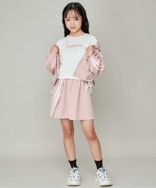 JENNI love(ジェニィラブ)の「【コットン100%】リボンドロストフレンチロゴ短丈ロンT(Tシャツ/カットソー・キッズ・ブラック/ピンク/オフホワイト・130cm/140cm/160cm/150cm)」の6枚目の写真