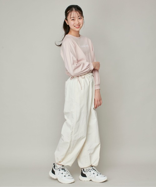 JENNI love(ジェニィラブ)の「【コットン100%】リボンドロストフレンチロゴ短丈ロンT(Tシャツ/カットソー・キッズ・ブラック/ピンク/オフホワイト・130cm/140cm/160cm/150cm)」の10枚目の写真