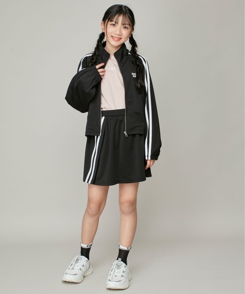 JENNI love(ジェニィラブ)の「【コットン100%】リボンドロストフレンチロゴ短丈ロンT(Tシャツ/カットソー・キッズ・ブラック/ピンク/オフホワイト・130cm/140cm/160cm/150cm)」の12枚目の写真