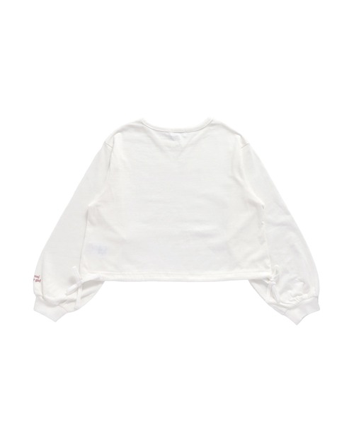 JENNI love(ジェニィラブ)の「【コットン100%】リボンドロストフレンチロゴ短丈ロンT(Tシャツ/カットソー・キッズ・ブラック/ピンク/オフホワイト・130cm/140cm/160cm/150cm)」の16枚目の写真