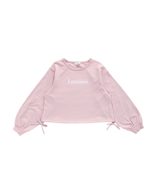 JENNI love(ジェニィラブ)の「【コットン100%】リボンドロストフレンチロゴ短丈ロンT(Tシャツ/カットソー・キッズ・ブラック/ピンク/オフホワイト・130cm/140cm/160cm/150cm)」の19枚目の写真