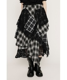 SLY（スライ）の「REMAKE LIKE LACE CHECK SK リメイクライク レース チェック スカート（スカート）」