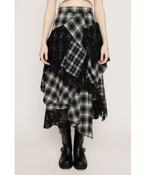 REMAKE LIKE LACE CHECK SK リメイクライク レース チェック