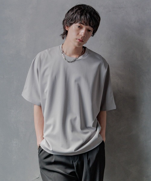 HARE(ハレ)の「【接触冷感 汗シミ低減】ICYポンチドルマンカットソー(HARE)(Tシャツ/カットソー・メンズ・ブラック/ホワイト/グレー/ブルー・SMALL/MEDIUM)」の15枚目の写真