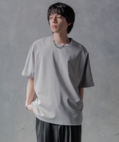 HARE(ハレ)の「【接触冷感 汗シミ低減】ICYポンチドルマンカットソー(HARE)(Tシャツ/カットソー・メンズ・ブラック/ホワイト/グレー/ブルー・SMALL/MEDIUM)」の16枚目の写真