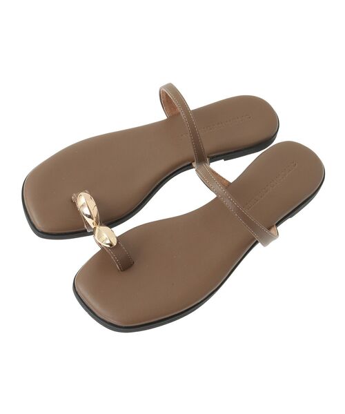 AMERICAN HOLIC（アメリカンホリック）の「リング トング サンダル（サンダル・レディース・ブラック/モカ・S/M/L）」の3枚目の写真