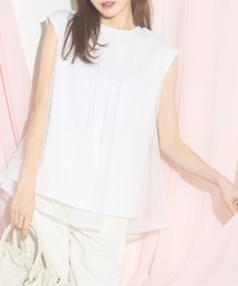 【ZOZO限定】スリーブレスドットチュールトップス