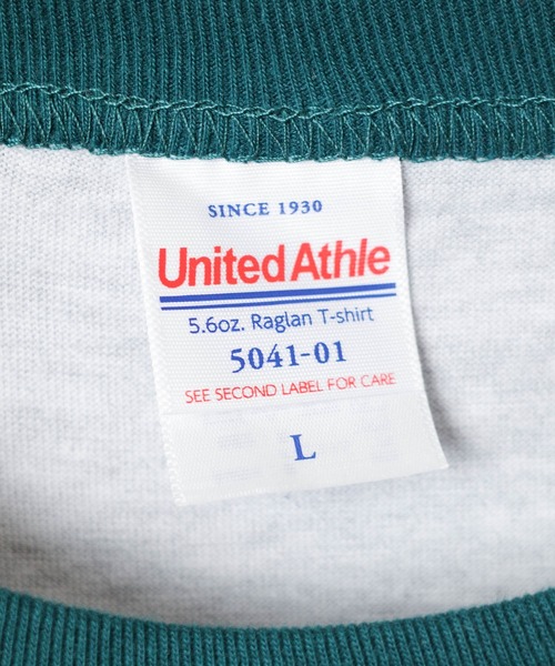 United Athle(ユナイテッドアスレ)の「【CBT1】【United Athle】5.6オンス ラグランスリーブ Tシャツ 5041(Tシャツ/カットソー・メンズ・ベージュ系その他/グリーン系その他/ホワイト×ブラック・MEDIUM/LARGE/X-LARGE/SMALL)」の15枚目の写真