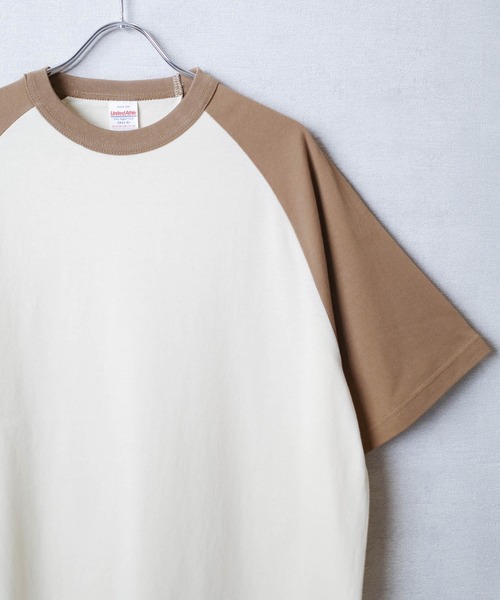 United Athle(ユナイテッドアスレ)の「【CBT1】【United Athle】5.6オンス ラグランスリーブ Tシャツ 5041(Tシャツ/カットソー・メンズ・ベージュ系その他/グリーン系その他/ホワイト×ブラック・MEDIUM/LARGE/X-LARGE/SMALL)」の7枚目の写真