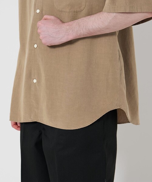Steven Alan＞ スラブ レギュラーカラー ショートスリーブ