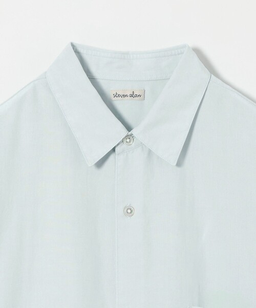 Steven Alan＞ スラブ レギュラーカラー ショートスリーブ