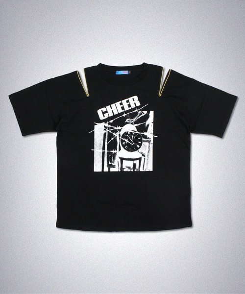 CHEER(チアー)の「肩ジップフォトデザインプリントゆるTEE(Tシャツ/カットソー・レディース・ピンク/ブラック/ホワイト・S/M/L)」の5枚目の写真
