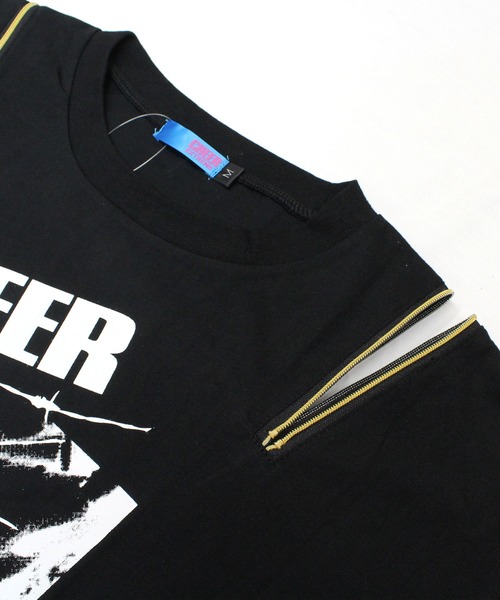 CHEER(チアー)の「肩ジップフォトデザインプリントゆるTEE(Tシャツ/カットソー・レディース・ピンク/ブラック/ホワイト・S/M/L)」の7枚目の写真
