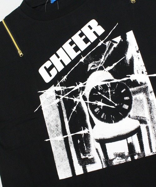 CHEER(チアー)の「肩ジップフォトデザインプリントゆるTEE(Tシャツ/カットソー・レディース・ピンク/ブラック/ホワイト・S/M/L)」の8枚目の写真