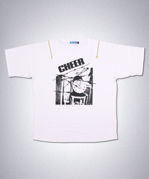 CHEER(チアー)の「肩ジップフォトデザインプリントゆるTEE(Tシャツ/カットソー・レディース・ピンク/ブラック/ホワイト・S/M/L)」の16枚目の写真