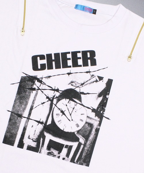 CHEER(チアー)の「肩ジップフォトデザインプリントゆるTEE(Tシャツ/カットソー・レディース・ピンク/ブラック/ホワイト・S/M/L)」の17枚目の写真