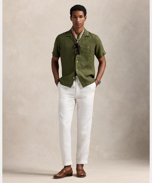 Polo Ralph Laurenクラシック フィット リネン キャンプ シャツ POLO RALPH LAUREN】クラシック フィット リネン キャンプ