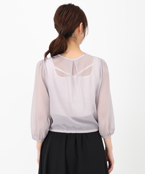 MISCH MASCH(ミッシュマッシュ)の「2025春夏新作 ラメシアーブルゾン(ブルゾン・レディース・ブラック/ホワイト/ラベンダー・フリ-)」の6枚目の写真